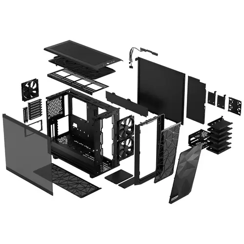 Fractal Design Meshify 2 Tower PC-Gehäuse Schwarz Fractal Design Meshify 2 Tower PC-Gehäuse Schwarz