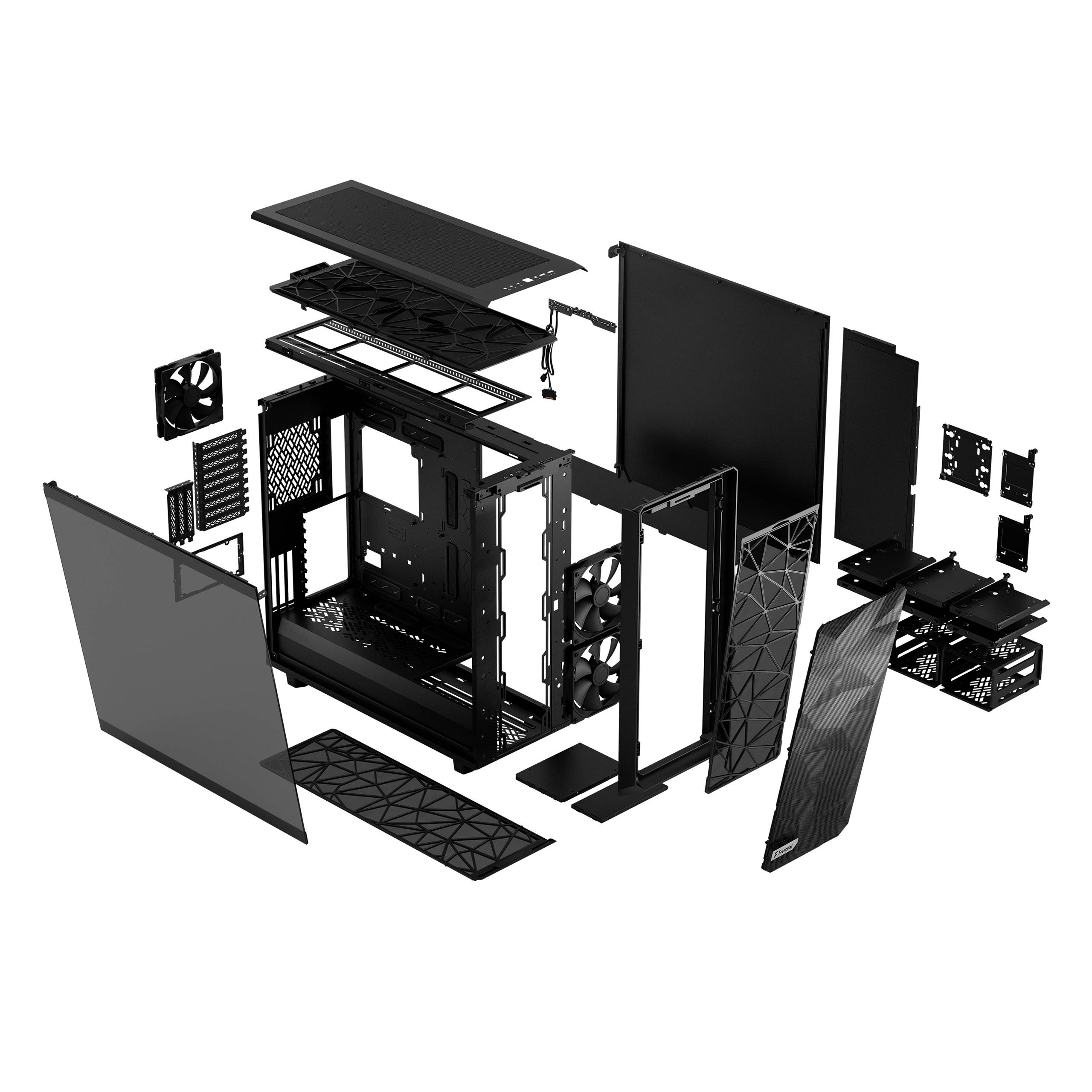Fractal Design Meshify 2 XL Light Tempered Glass Tower PC-Gehäuse Schwarz