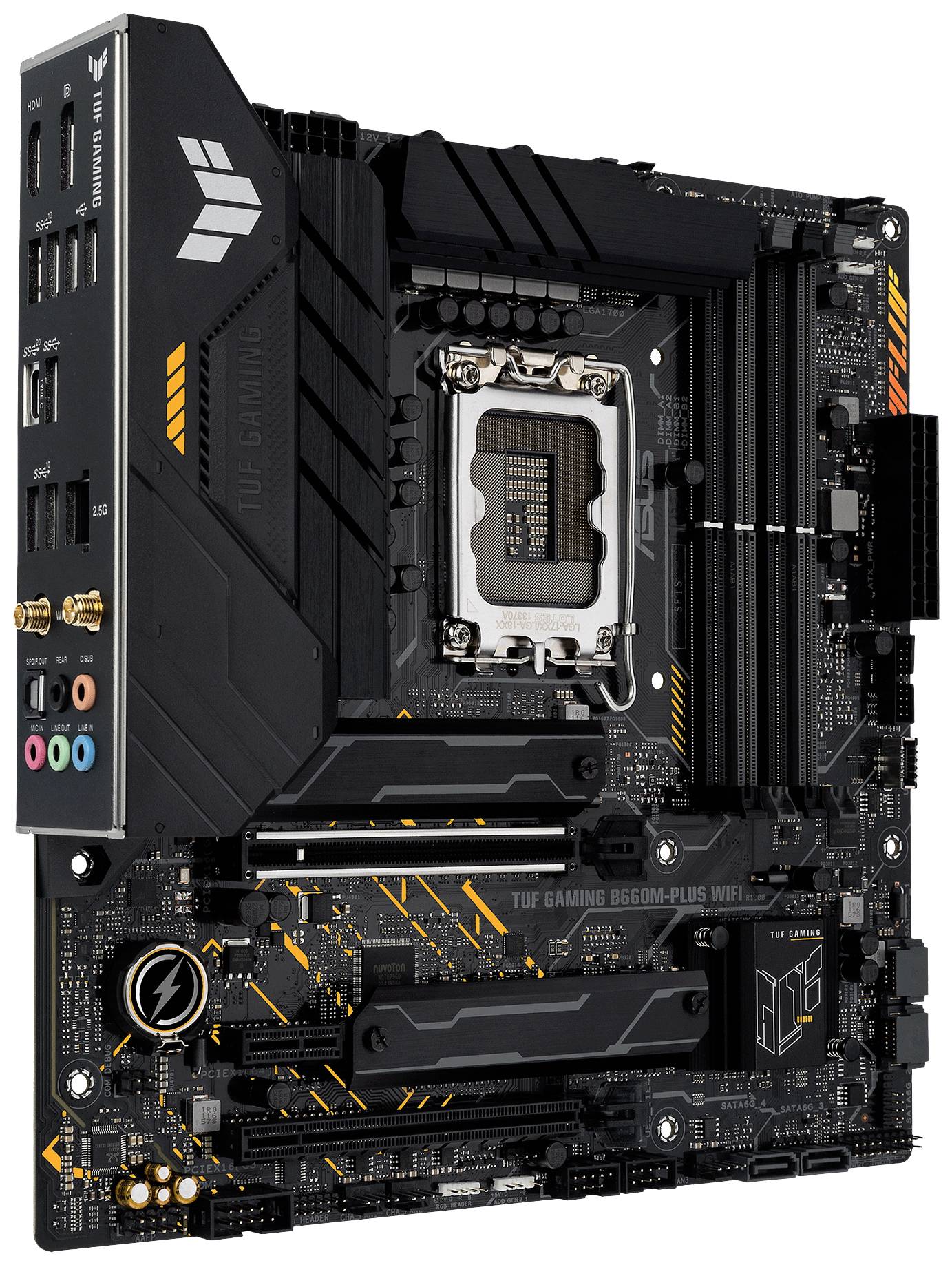 Asus TUF GAMING B660M-PLUS WIFI Mainboard Sockel (PC) Intel® LGA 1700 Formfaktor (Details) Micro-ATX Mainboard-Chipsatz Intel® B660