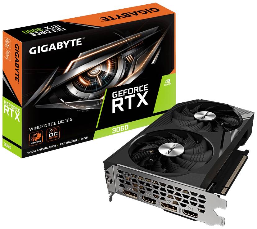 Gigabyte Grafikkarte Nvidia GeForce RTX 3060 12 GB GDDR6-RAM PCIe 4.0 x16, HDMI®, DisplayPort