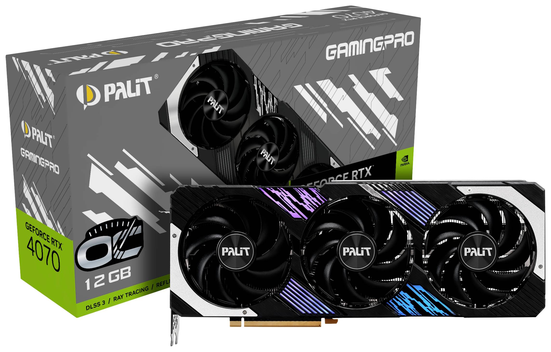 Palit Grafikkarte Nvidia GeForce RTX 4070 12 GB GDDR6X-RAM PCIe, HDMI®, DisplayPort