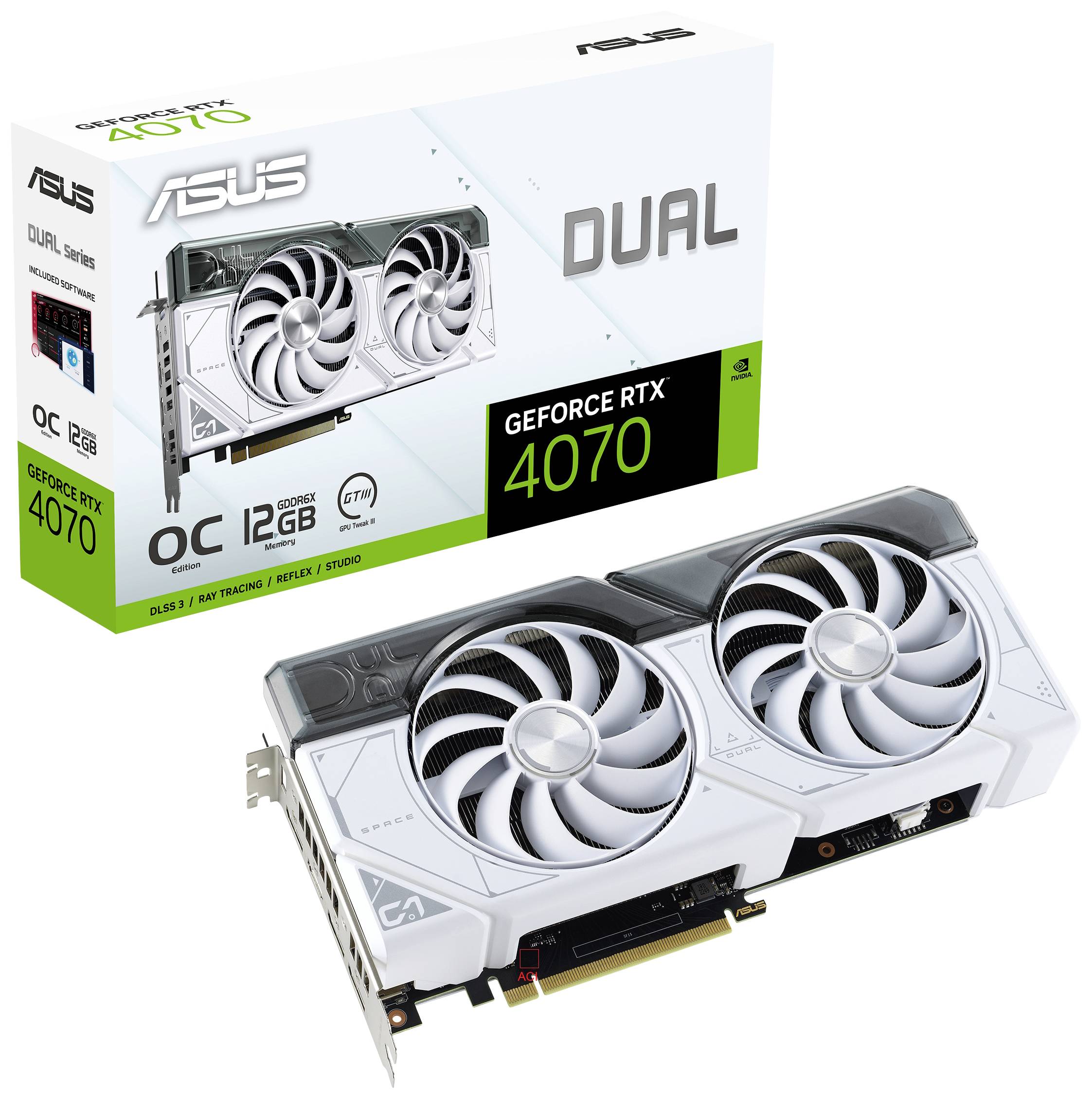 Asus Grafikkarte Nvidia GeForce RTX 4070 12 GB GDDR6X-RAM PCIe, HDMI®, DisplayPort