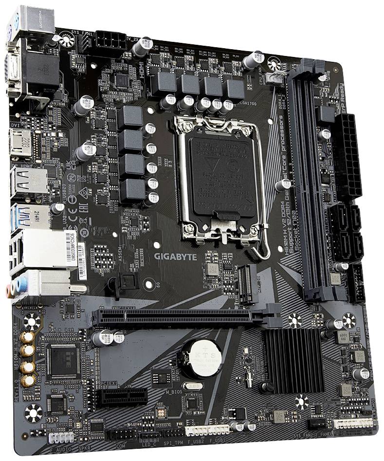 Gigabyte H610M H V2 DDR4 (rev. 1.0) Mainboard Sockel (PC) Intel® LGA 1700 Formfaktor (Details) Micro-ATX Mainboard-Chipsatz Intel® H610