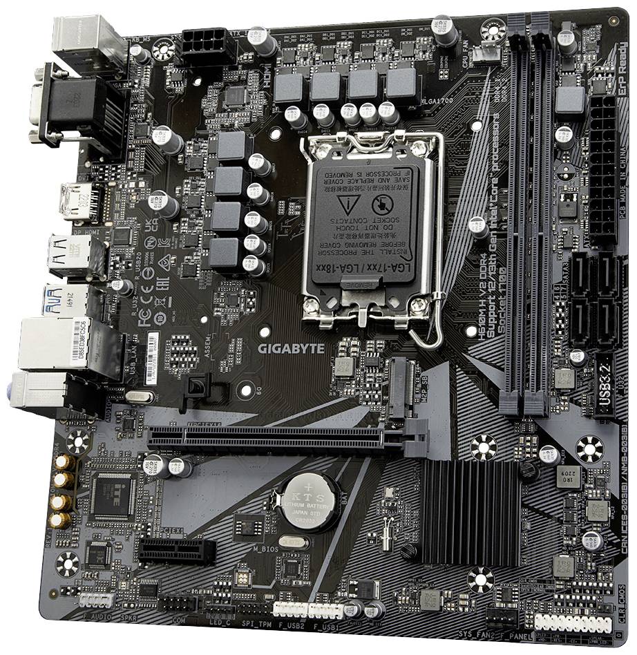 Gigabyte H610M H V2 DDR4 (rev. 1.0) Mainboard Sockel (PC) Intel® LGA 1700 Formfaktor (Details) Micro-ATX Mainboard-Chipsatz Intel® H610