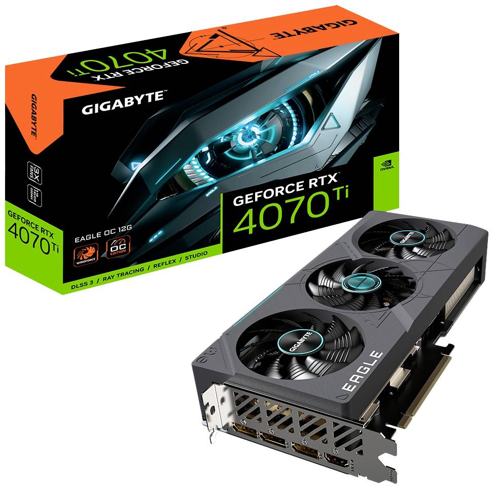 Gigabyte Grafikkarte Nvidia GeForce RTX 4070 Ti 12GB GDDR6X-RAM PCIe, HDMI®, DisplayPort