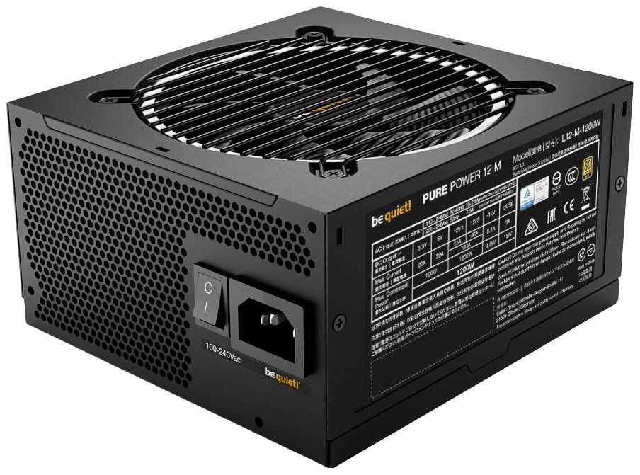 BeQuiet PURE POWER 12M | 1200W PC Netzteil 1200W 80PLUS® Gold