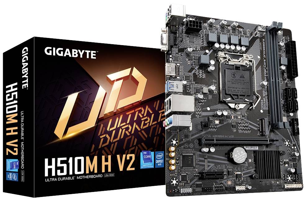 Gigabyte H510M H V2 Mainboard Sockel (PC) Intel® LGA 1200 Formfaktor (Details) Micro-ATX Mainboard-Chipsatz Intel® H510 Express