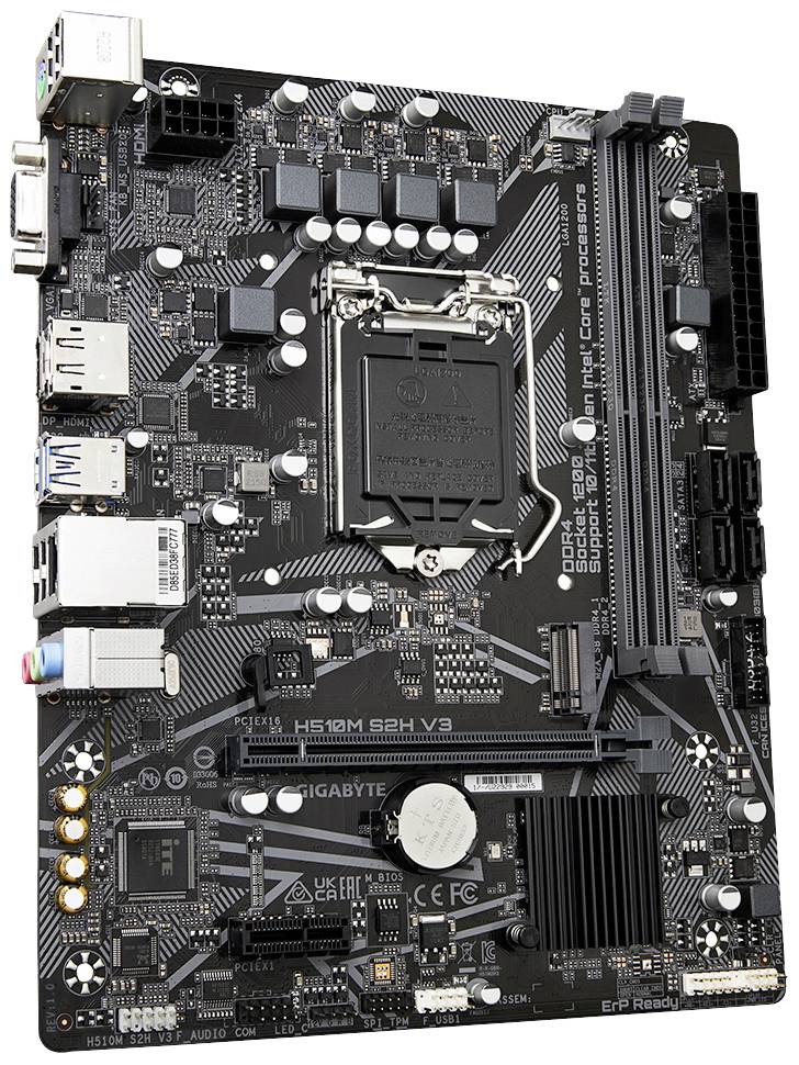 Gigabyte H510M S2H V3 (rev. 1.0) Mainboard Sockel (PC) Intel® LGA 1200 Formfaktor (Details) Micro-ATX Mainboard-Chipsatz Intel® H470