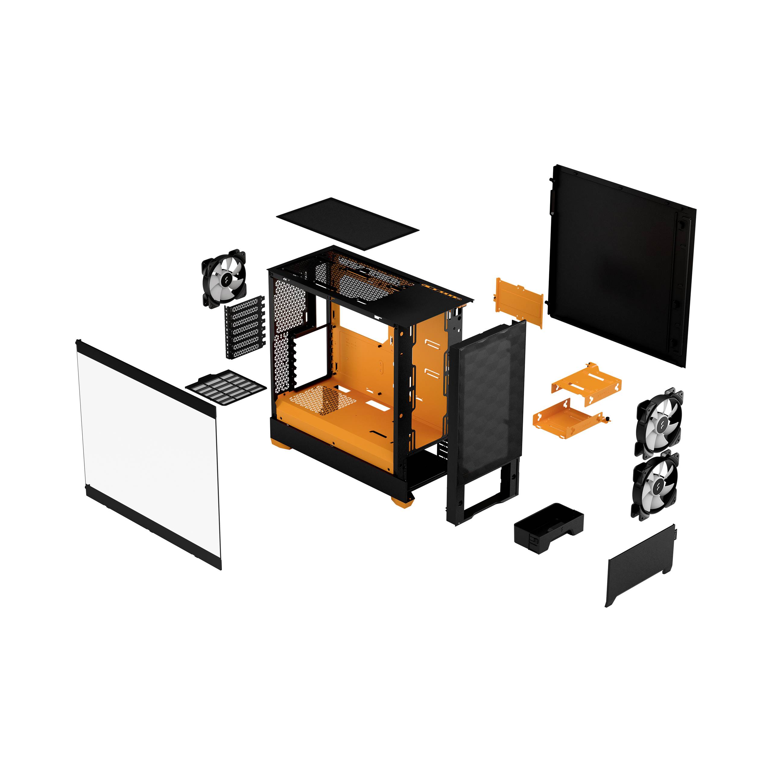 Fractal Design Pop Air Tower PC-Gehäuse Schwarz, Orange