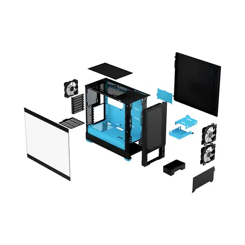 Fractal Design Pop Air Tower PC-Gehäuse Schwarz, Cyan Fractal Design Pop Air Tower PC-Gehäuse Schwarz, Cyan