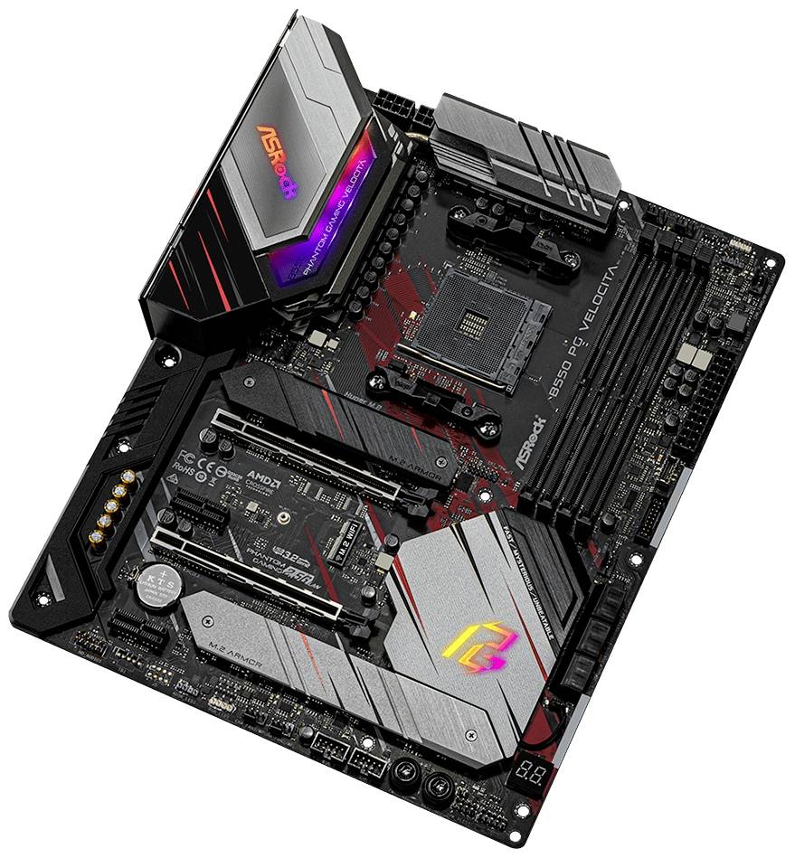 ASRock B550 PG Velocita Mainboard Sockel (PC) AMD® AM4 Formfaktor (Details) ATX Mainboard-Chipsatz AMD® B550