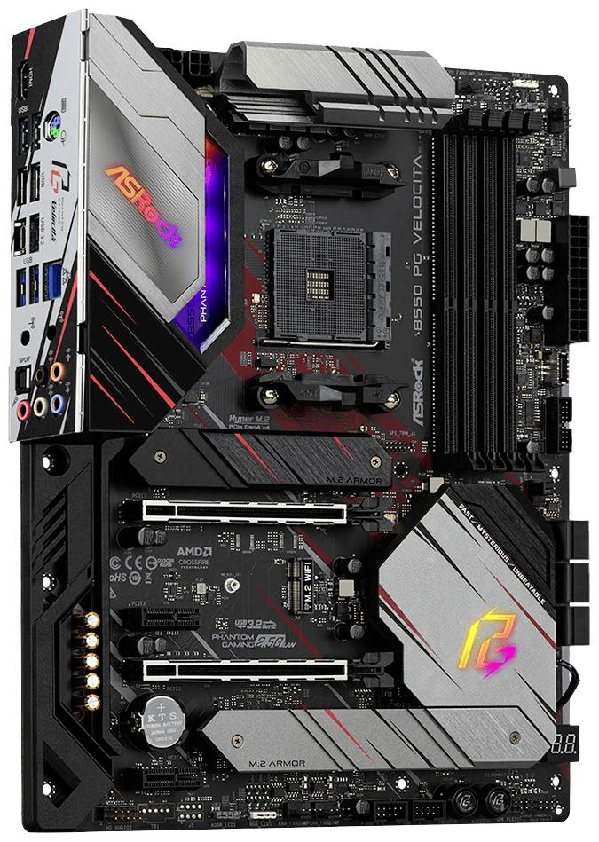ASRock B550 PG Velocita Mainboard Sockel (PC) AMD® AM4 Formfaktor (Details) ATX Mainboard-Chipsatz AMD® B550