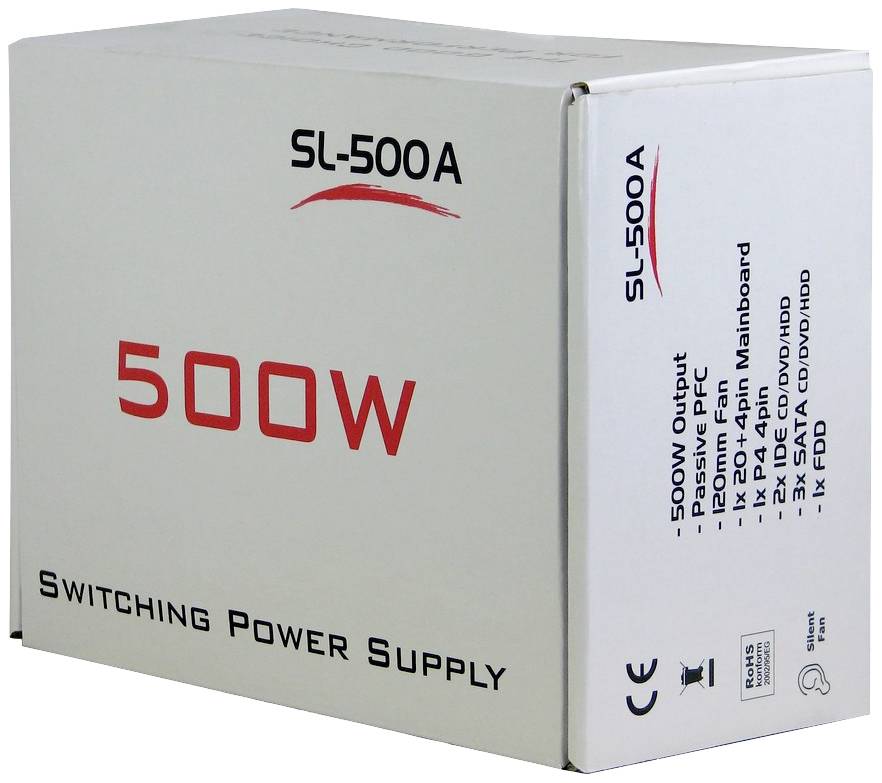 Inter-Tech SL-500A PC Netzteil 500W