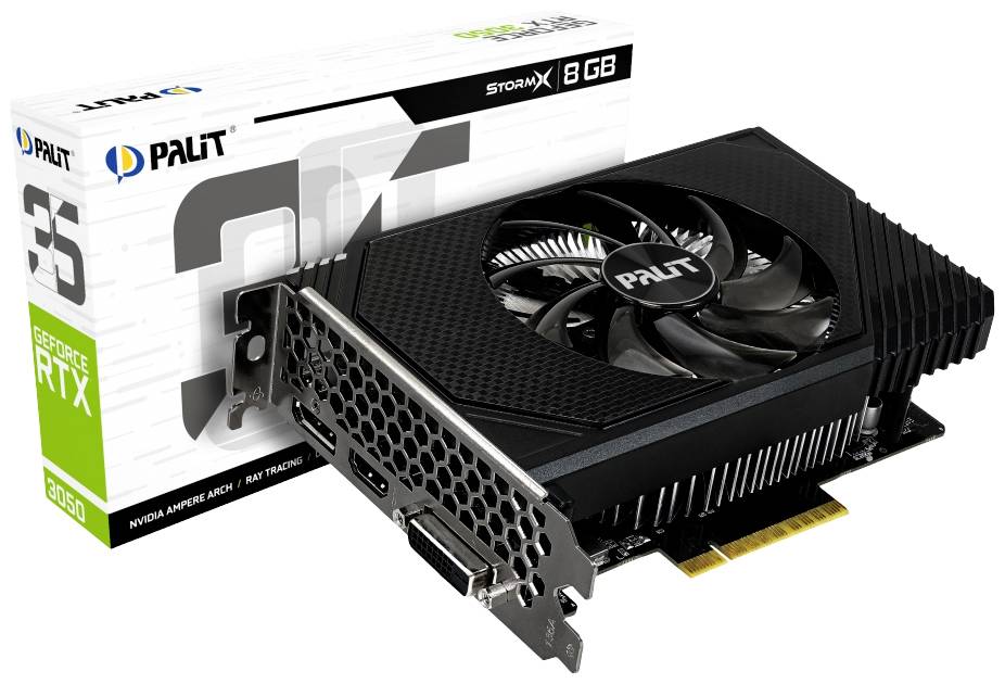 Palit Grafikkarte Nvidia GeForce RTX 3050 8GB GDDR6-RAM PCIe, HDMI®, DisplayPort, DVI
