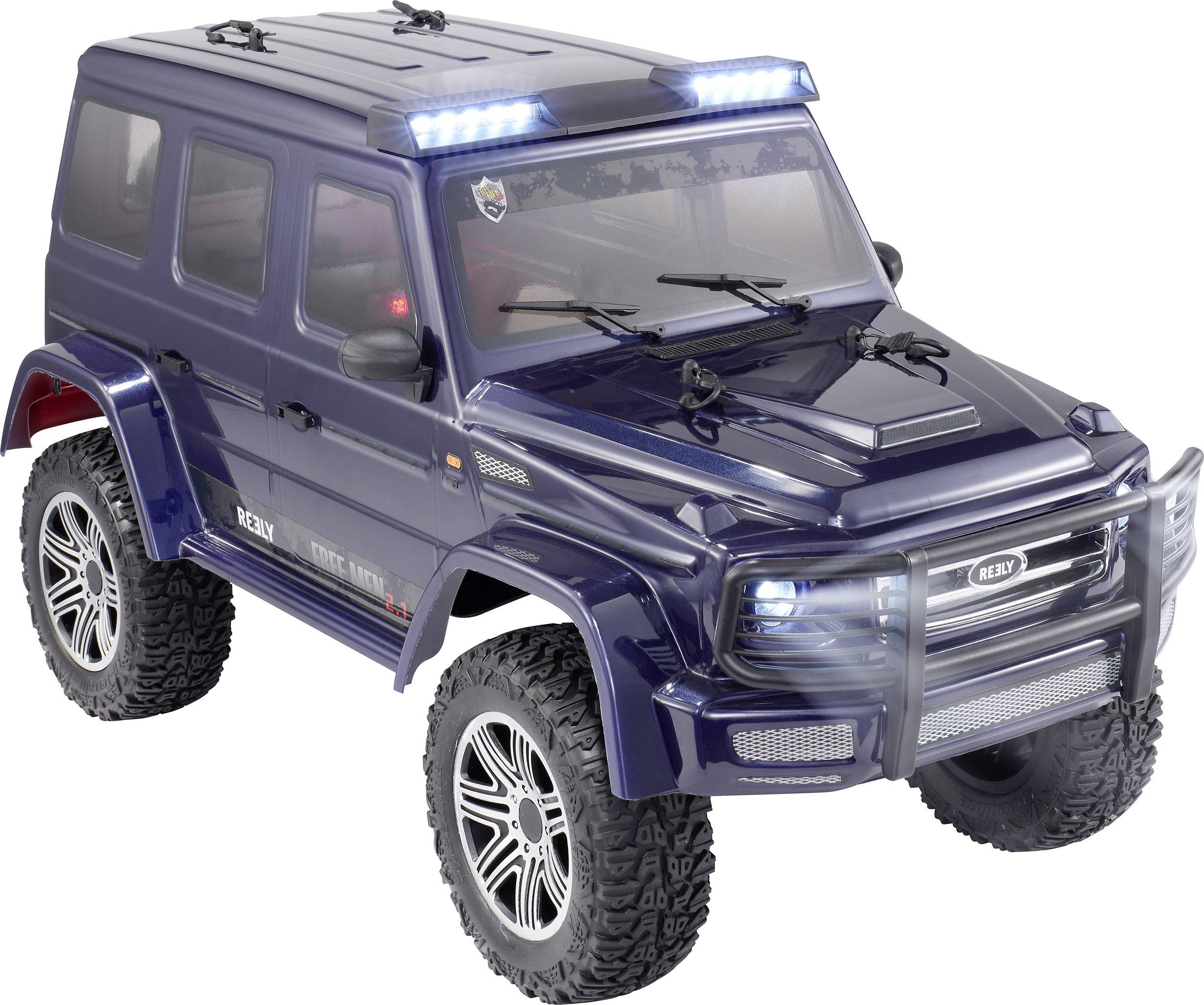 Reely FREE MEN 2.1 Brushed 1:10 RC Modellauto Elektro Crawler Allradantrieb (4WD) 100% RtR 2,4GHz inkl. Akku, Ladegerät und