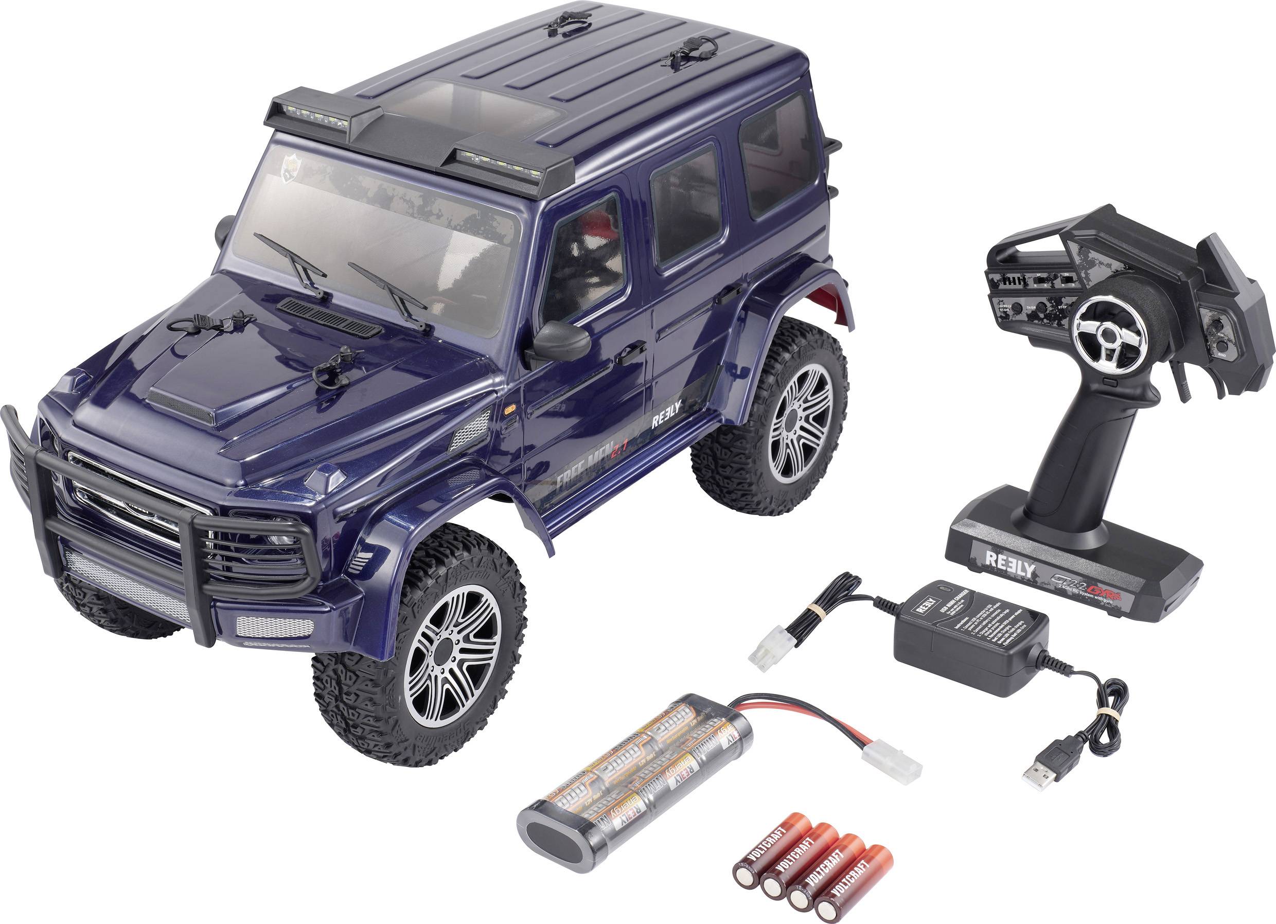 Reely FREE MEN 2.1 Brushed 1:10 RC Modellauto Elektro Crawler Allradantrieb (4WD) 100% RtR 2,4GHz inkl. Akku, Ladegerät und