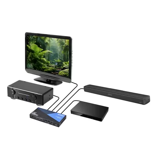 SpeaKa Professional SP-11571776 2+2 Port HDMI-Matrix-Switch Ultra HD-fähig 7680 x 4320 Pixel Schwarz SpeaKa Professional SP-11571776 2+2 Port HDMI-Matrix-Switch Ultra HD-fähig 7680 x 4320 Pixel Schwarz