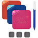 Boogie Board VersaNotes™ Starter Pack Digitale Notiz-Blätter 10 x 10 cm Blau, Rot, Orange