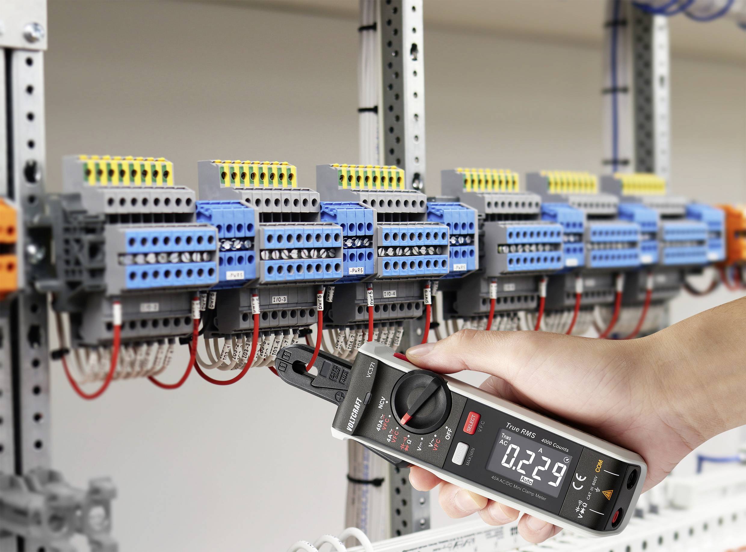 VOLTCRAFT VC-371 Stromzange digital CAT III 600V Anzeige (Counts): 4000