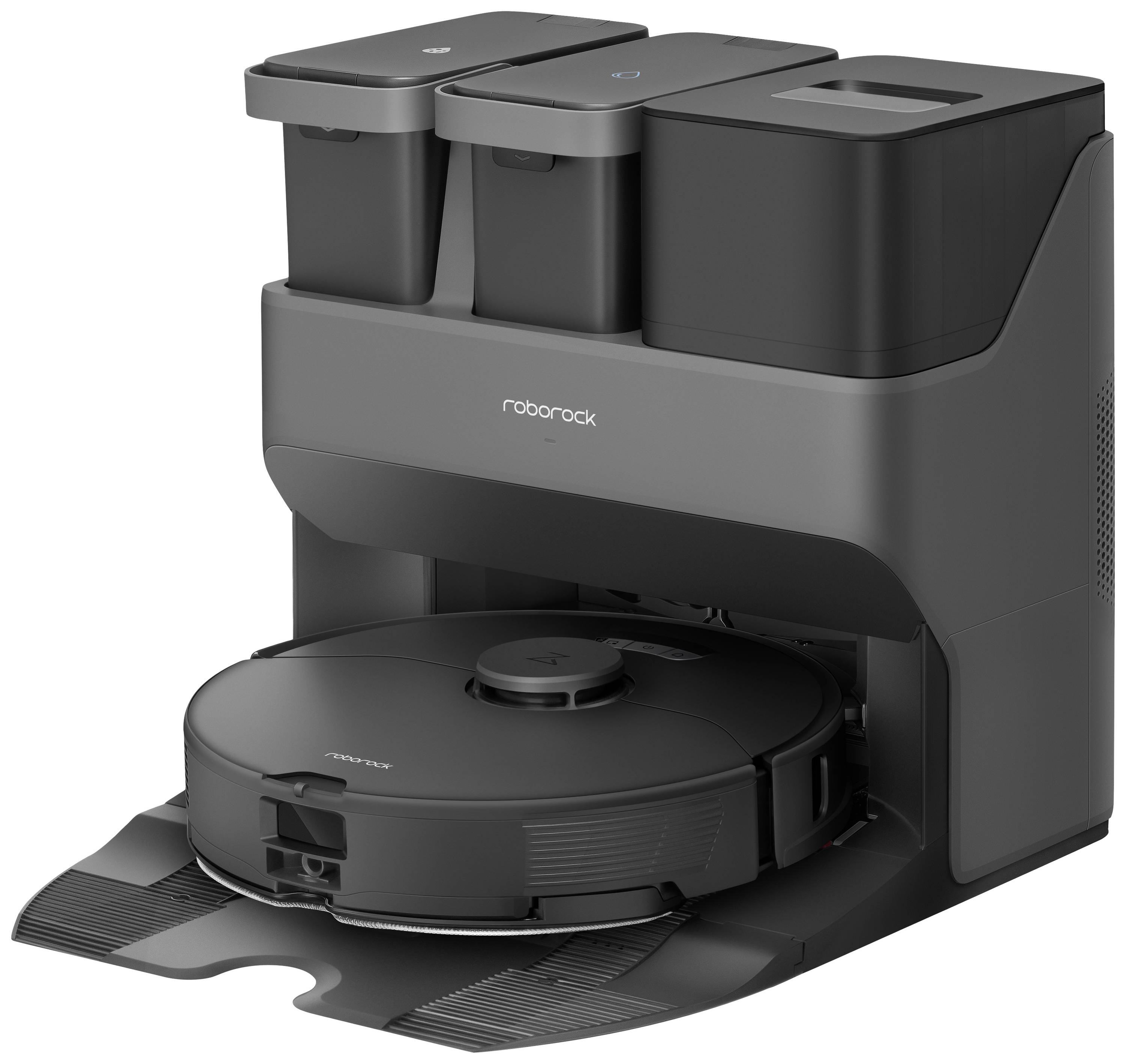 Roborock S7 Max Ultra Saug-und Wischroboter Schwarz Sprachgesteuert, kompatibel mit Amazon Alexa, kompatibel mit Google Home, App