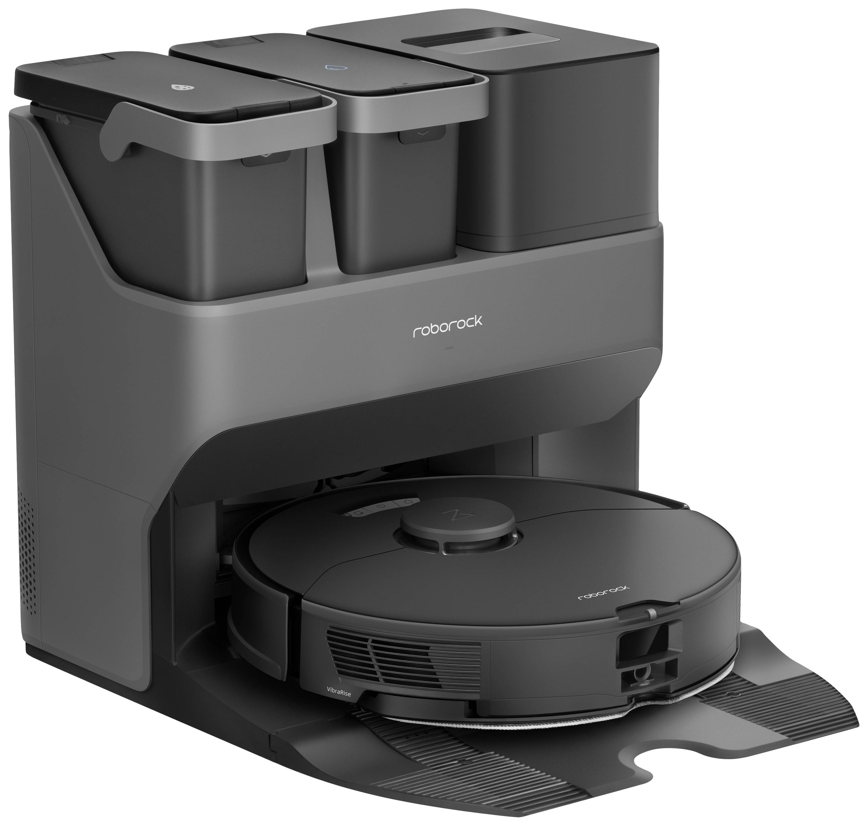 Roborock S7 Max Ultra Saug-und Wischroboter Schwarz Sprachgesteuert, kompatibel mit Amazon Alexa, kompatibel mit Google Home, App