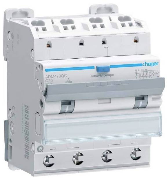 Hager ADM470QC FI-Schutzschalter/Leitungsschutzschalter 230 V, 400V