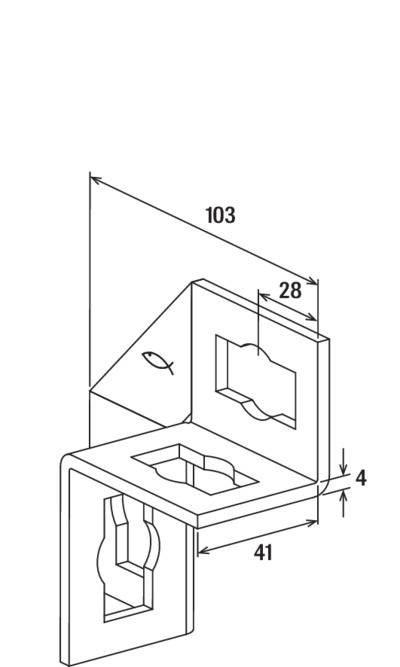 Fischer PUWS 2 x 2 Universalwinkel 542709 10St.