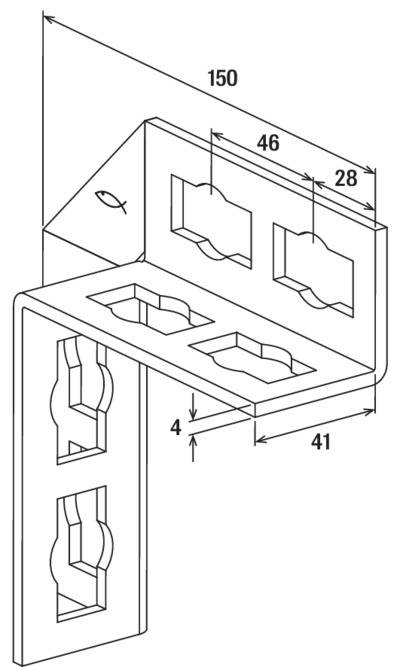 Fischer PUWS 4 x 4 Universalwinkel 542710 8St.