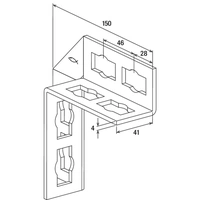 Fischer PUWS 4 x 4 Universalwinkel 542710 8St. Fischer PUWS 4 x 4 Universalwinkel 542710 8St.