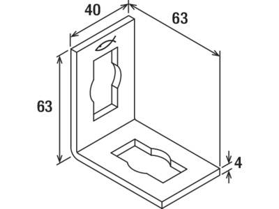 Fischer PFAF 2 zl Verbindungselement 63mm 542711 25 St. (L x B x H) 63 x 40 x 63mm