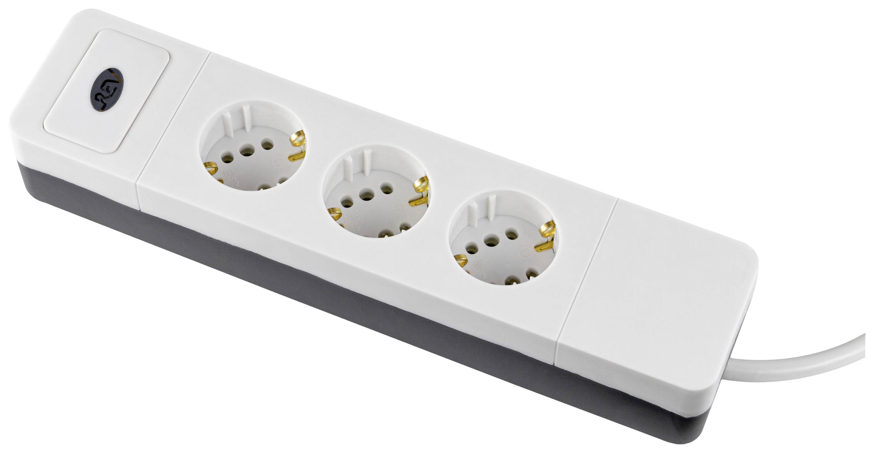 REV 0015350103 Steckdosenleiste mit Schalter Weiß Schutzkontakt 1St.