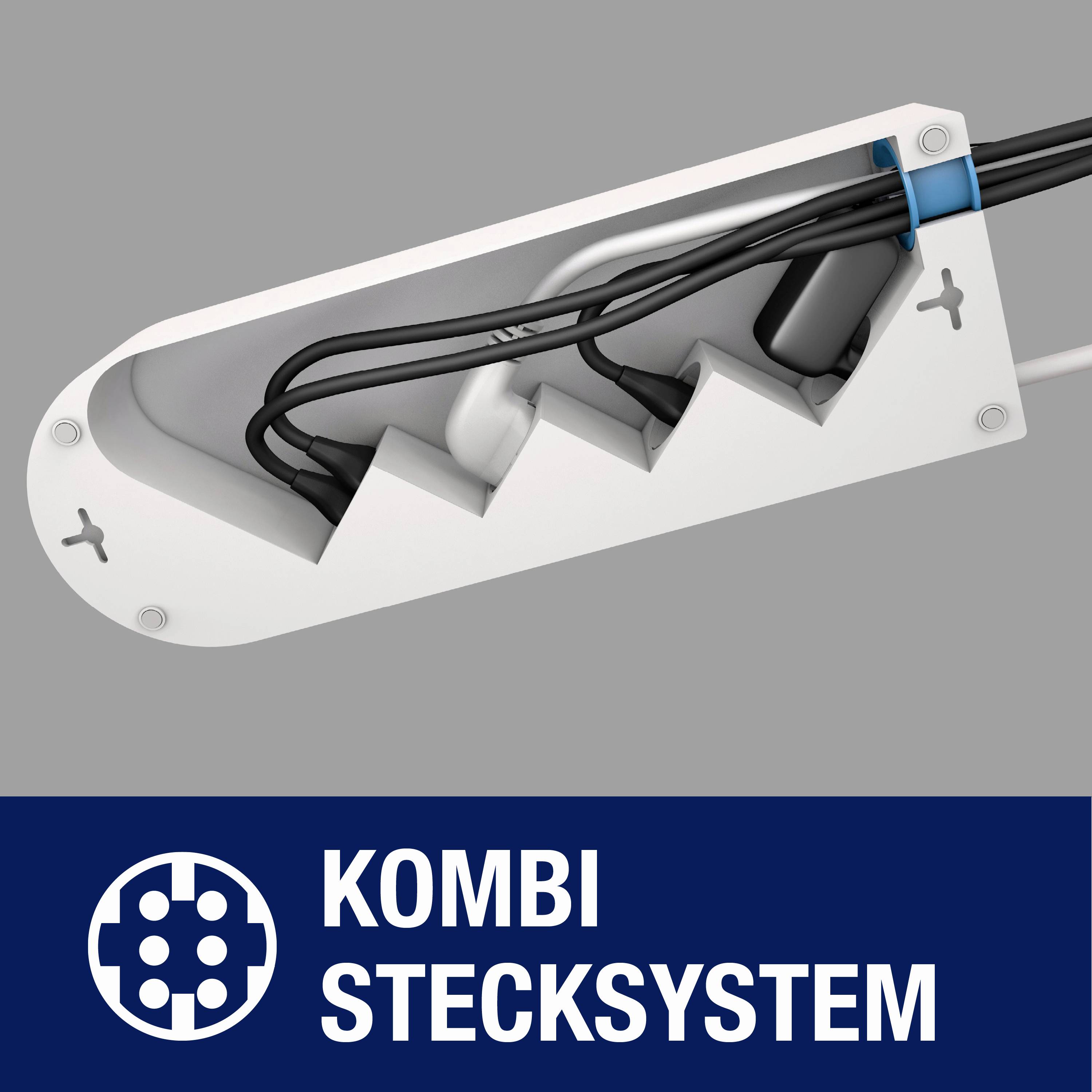 REV 0015450112 Steckdosenleiste mit Schalter Weiß Schutzkontakt 1 St.