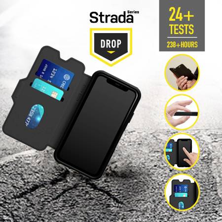 Otterbox Strada Folio - Pro Pack Case Apple iPhone 11 Schwarz Stoßfest 77-80248