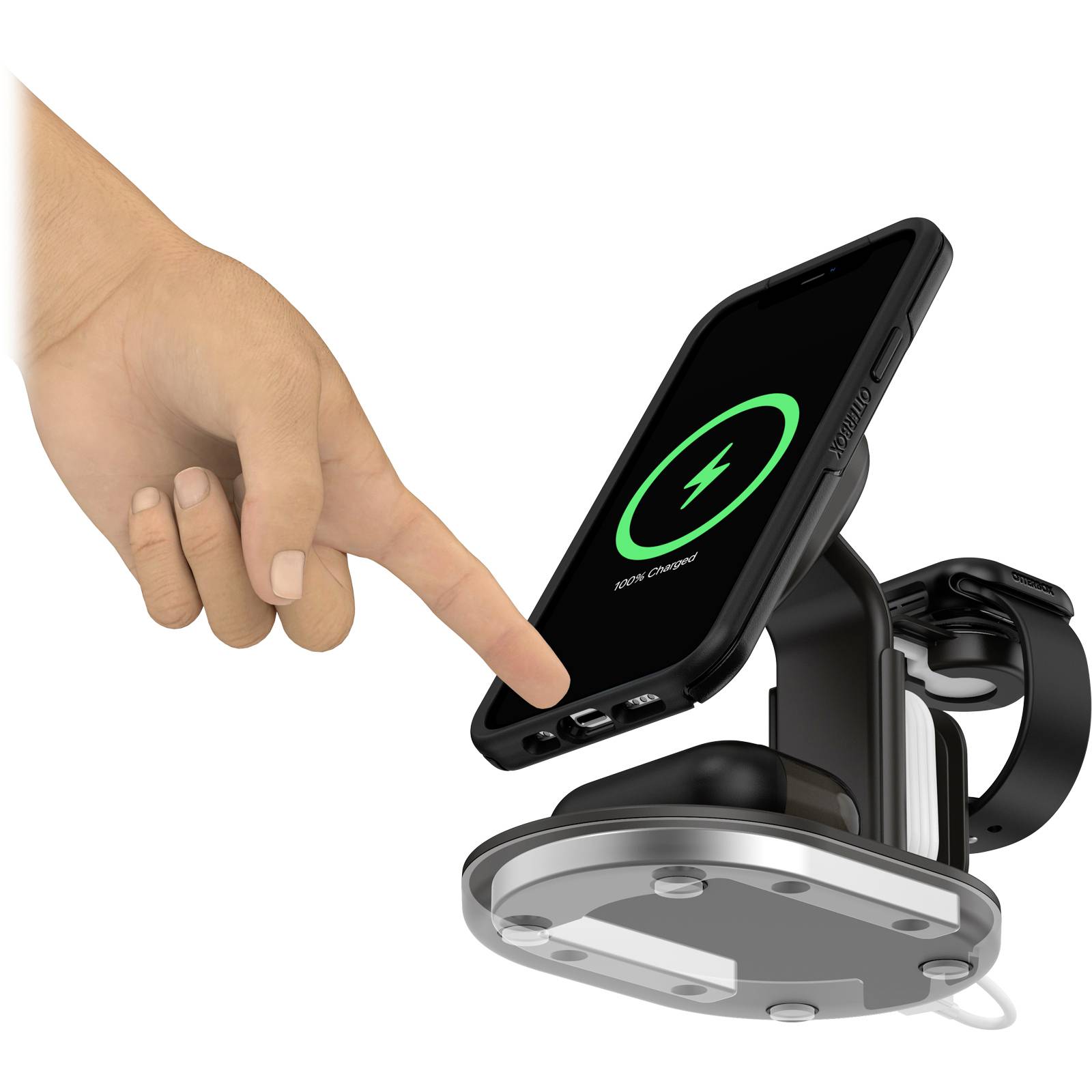 Otterbox 3 in 1 MagSafe Charger Ladeadapter 7.5 W Schwarz Wireless Charger