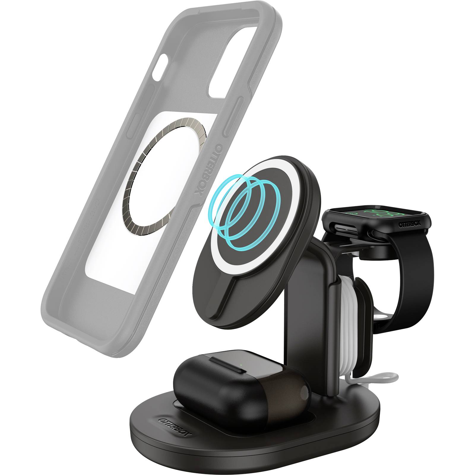 Otterbox 3 in 1 MagSafe Charger Ladeadapter 7.5 W Schwarz Wireless Charger