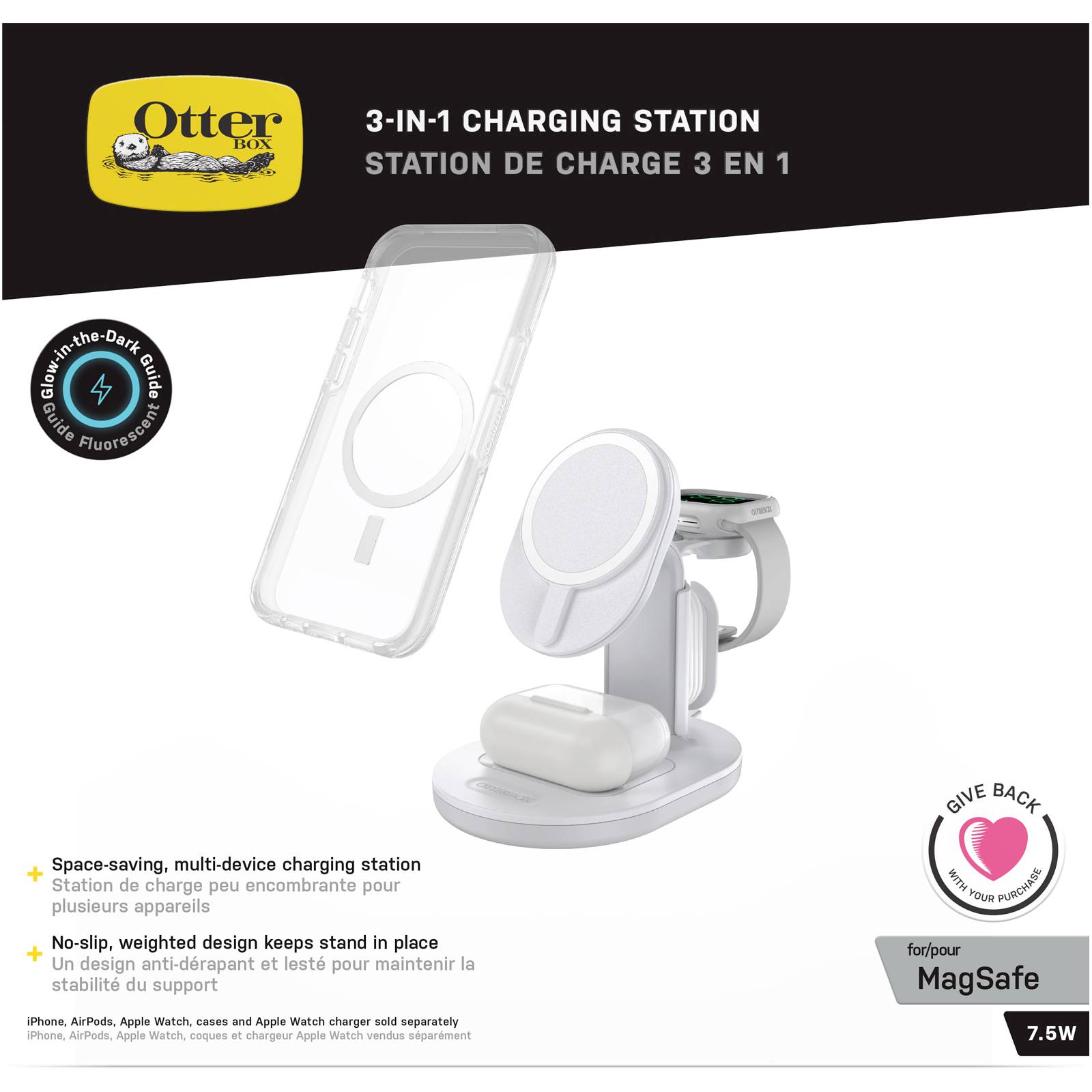 Otterbox 3 in 1 MagSafe Charger Ladeadapter 7.5 W Weiß Wireless Charger