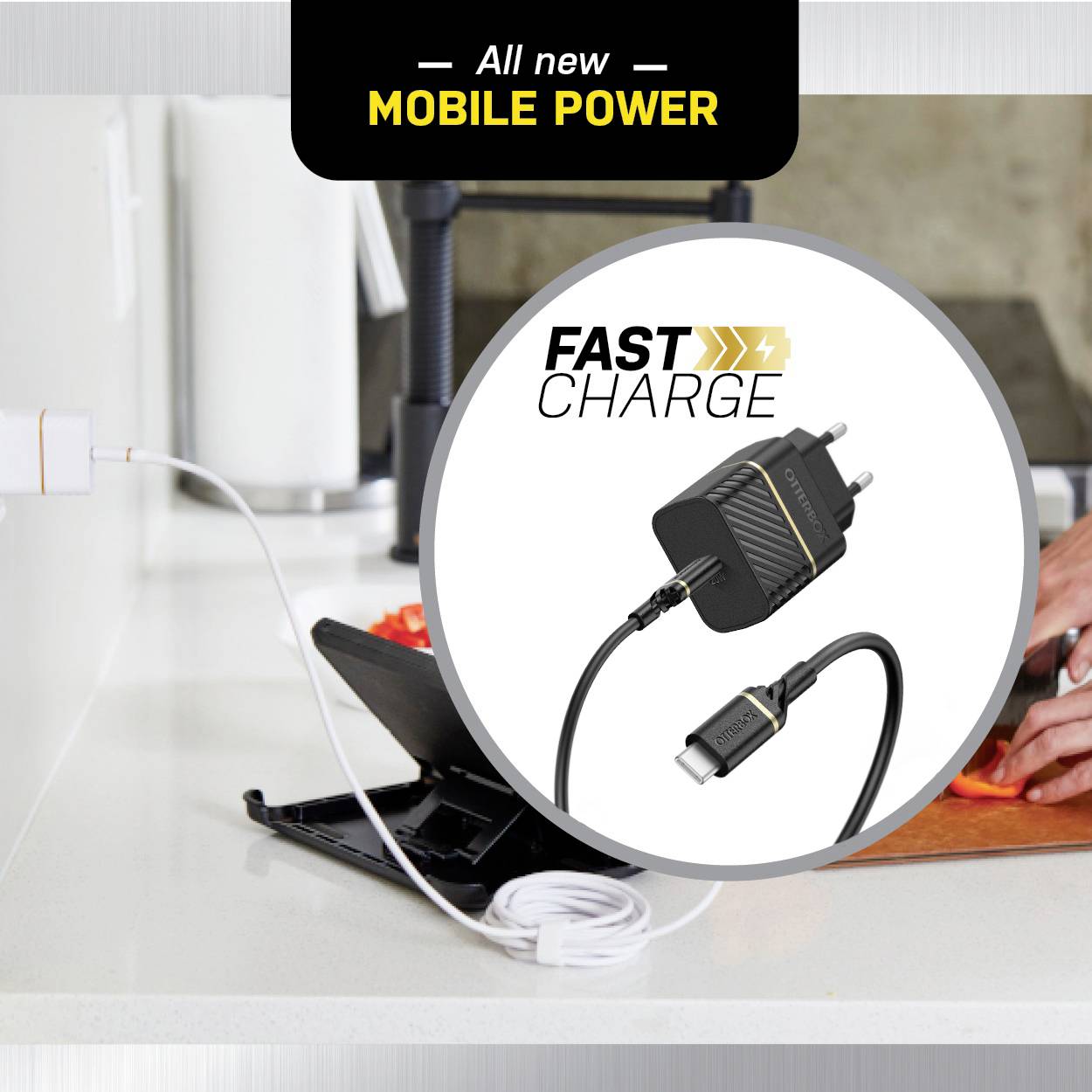 Otterbox EU Wall Charger USB Ladegerät 20 W 1x USB-C® Schwarz Innenbereich