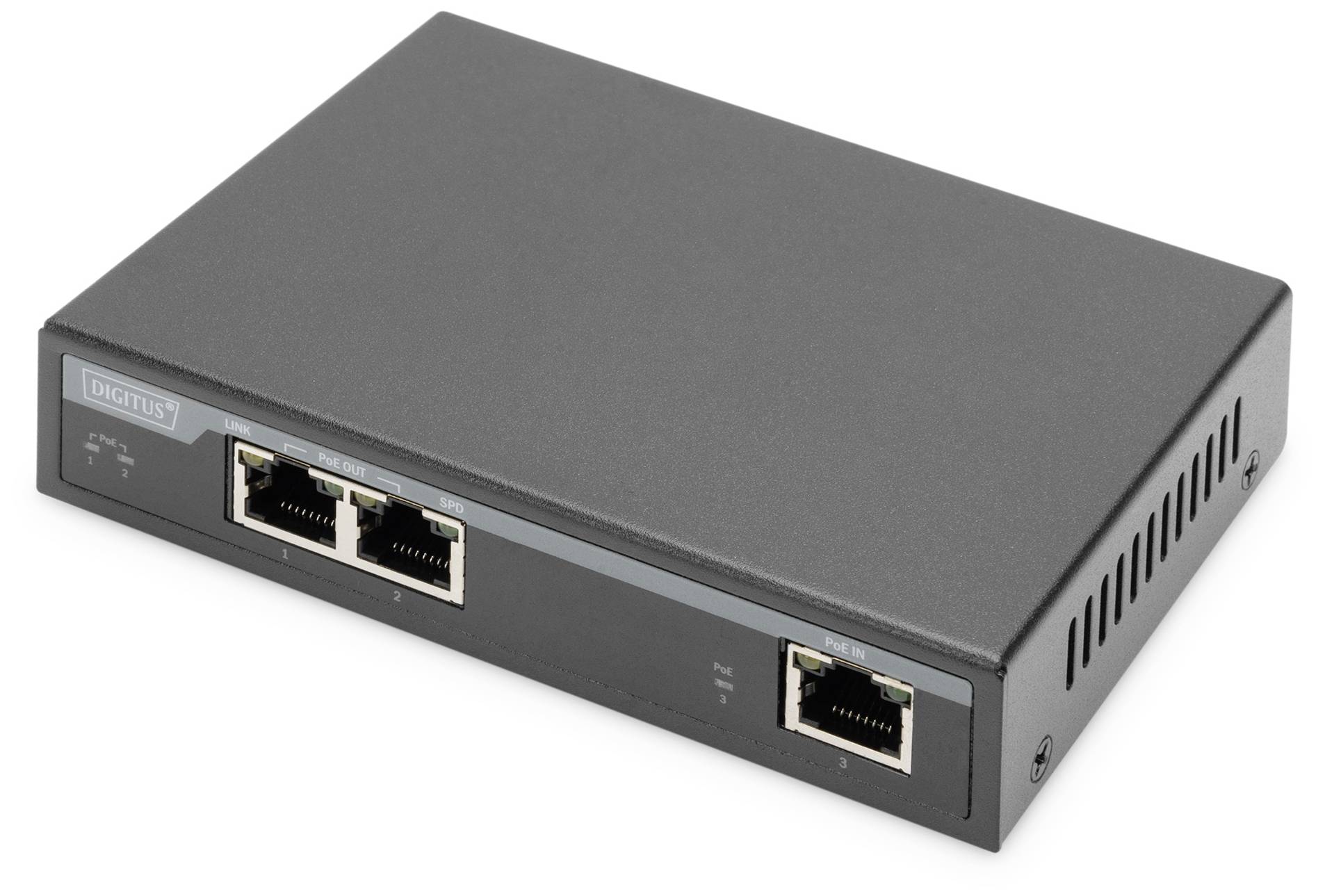 Digitus DN-95127-1 PoE Extender 1 GBit/s IEEE 802.3af (12.95 W), IEEE 802.3at (25.5 W), IEEE 802.3bt, IEEE802.3af (15.4 W), IEEE802.3at (30 W)