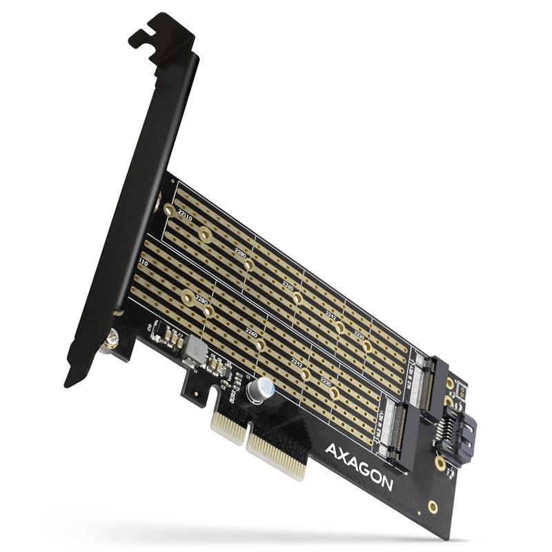 AXAGON PCEM2-D PCI-Express Karte PCIe Passend für (SSD): 2230, 2242, 2260, 2280, 22110