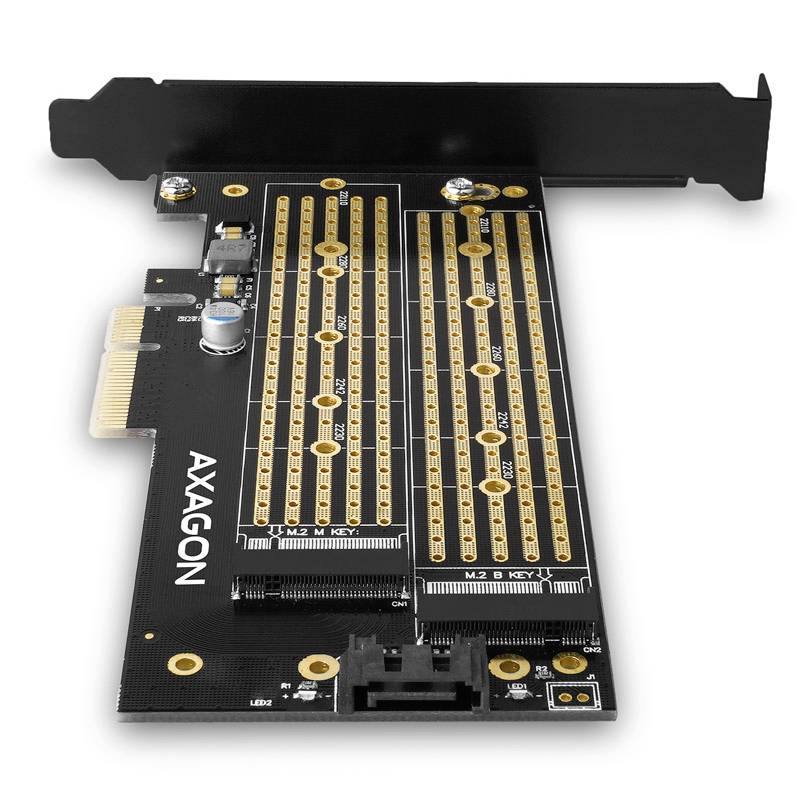 AXAGON PCEM2-D PCI-Express Karte PCIe Passend für (SSD): 2230, 2242, 2260, 2280, 22110