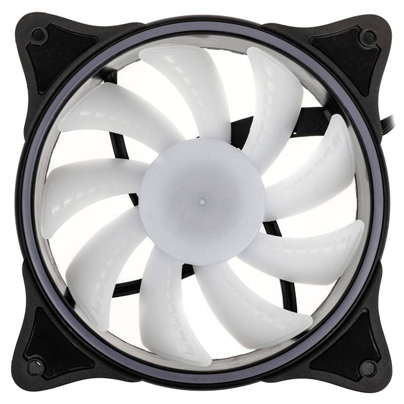 Alphacool Rise Aurora PC-Gehäuse-Lüfter Schwarz (B x H x T) 120 x 120 x 25 mm