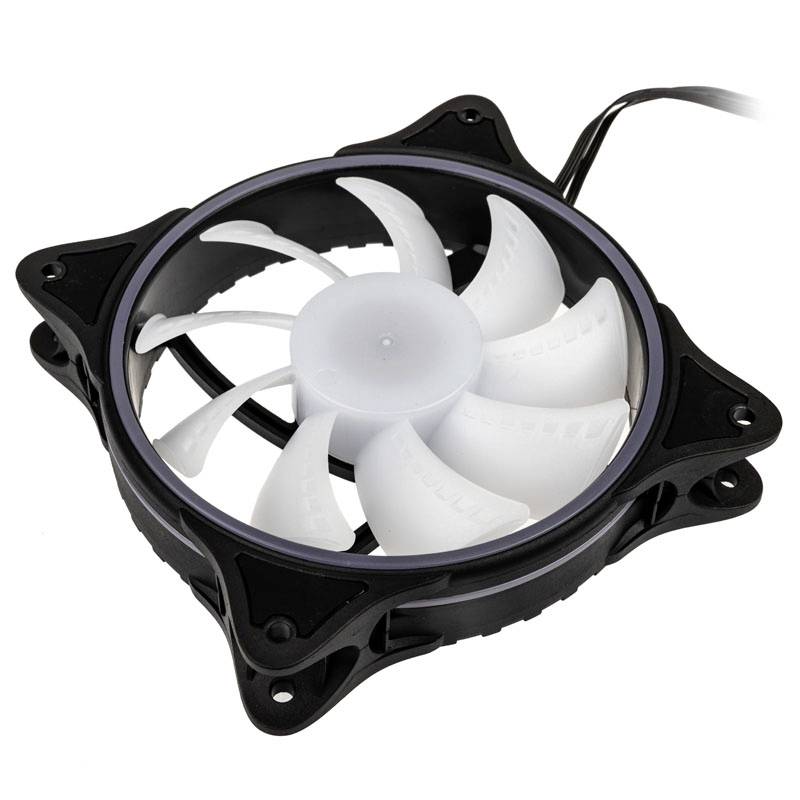 Alphacool Rise Aurora PC-Gehäuse-Lüfter Schwarz (B x H x T) 120 x 120 x 25 mm