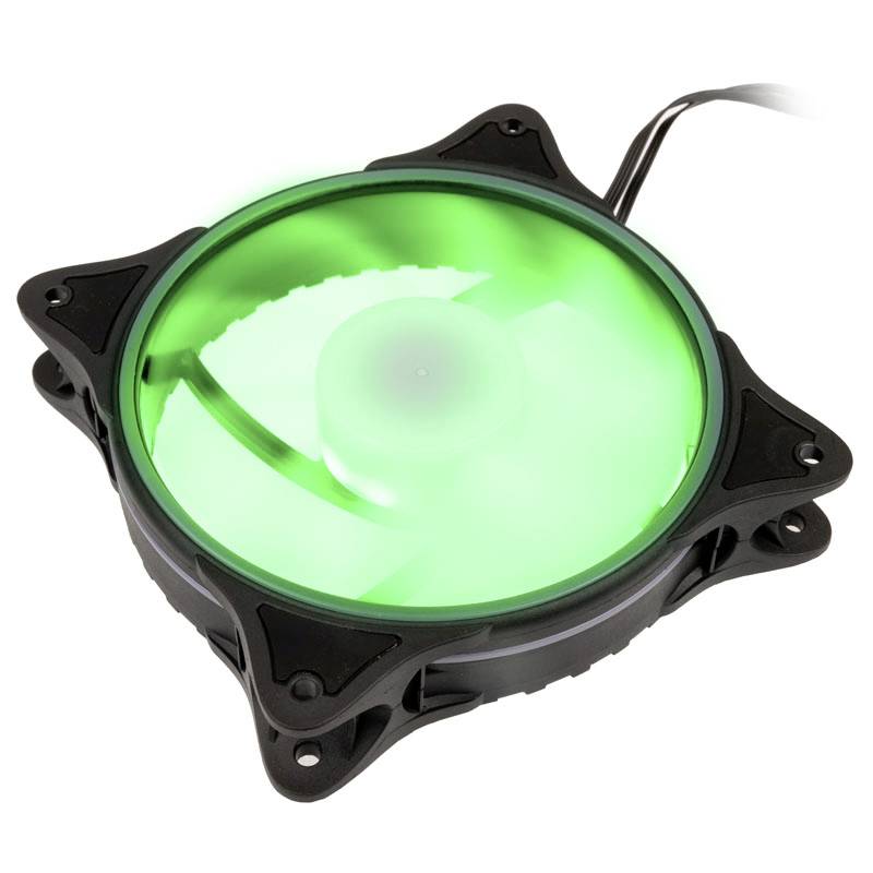 Alphacool Rise Aurora PC-Gehäuse-Lüfter Schwarz (B x H x T) 120 x 120 x 25 mm