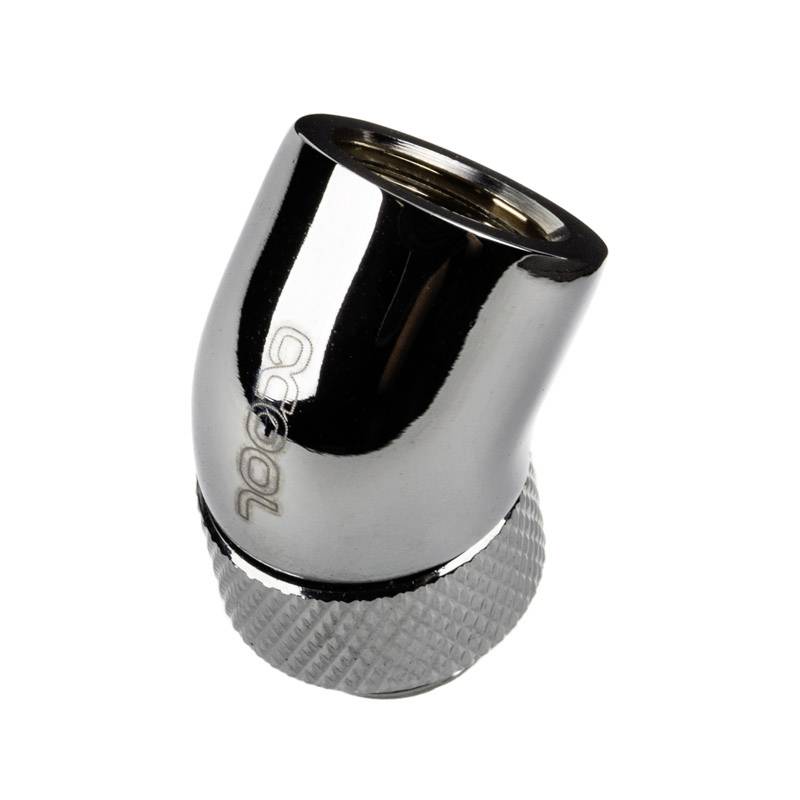 Alphacool Eiszapfen Adapter 45 Grad G1/4 Zoll AG auf G1/4 Zoll IG Wasserkühlung-Winkelverbinder