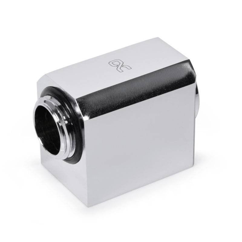 Alphacool Low Profile Adapter 90 Grad G1/4 Zoll AG auf G1/4 Zoll IG Wasserkühlung-Winkelverbinder