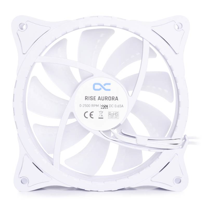 Alphacool Rise Aurora PWM-Lüfter PC-Gehäuse-Lüfter Weiß-Pink (B x H x T) 120 x 120 x 25 mm