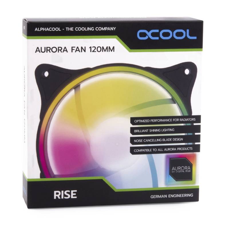 Alphacool Rise Aurora PWM-Lüfter PC-Gehäuse-Lüfter Weiß-Pink (B x H x T) 120 x 120 x 25 mm