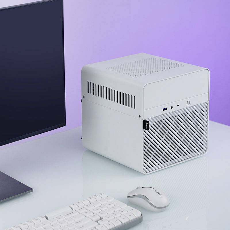 Jonsbo N2 Mini-ITX Mini-Tower PC-Gehäuse, Gaming-Gehäuse Weiß