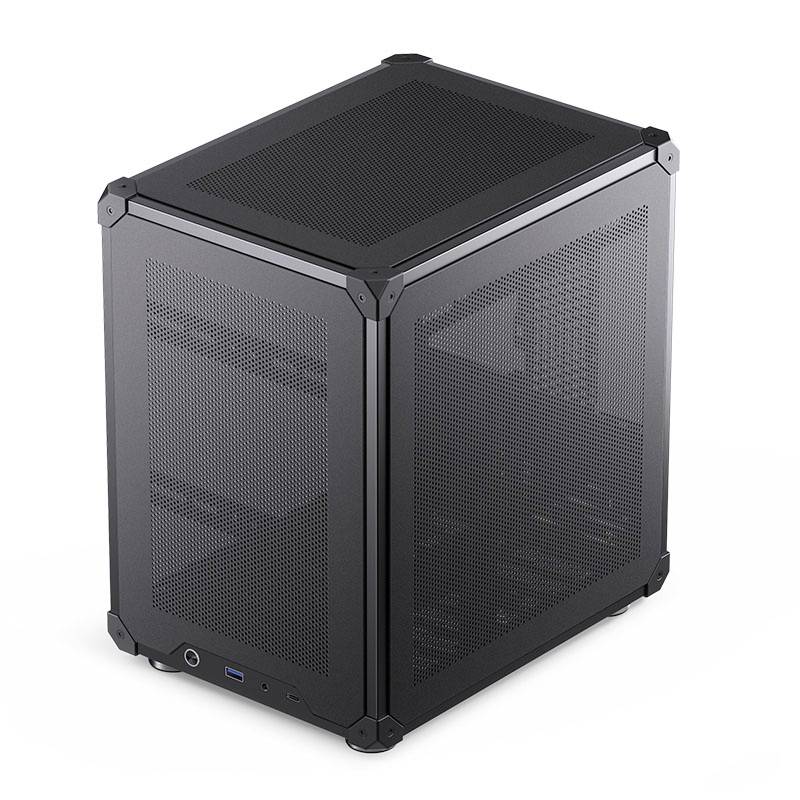 Jonsbo C6 Black Micro-Tower PC-Gehäuse, Gaming-Gehäuse Schwarz