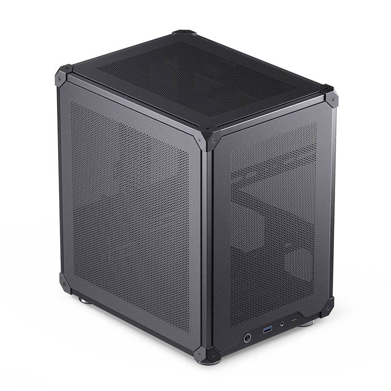 Jonsbo C6 Black Micro-Tower PC-Gehäuse, Gaming-Gehäuse Schwarz